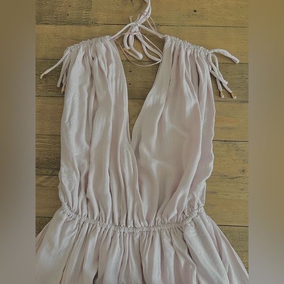 HYFVE Draped pocketed Pink Romper Drapey  Elastic Waist Lined Sz M - Picture 5 of 9